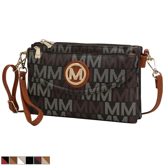 MKF Collection Ishani Five-Compartment M Signature Crossbody Bag by Mia K