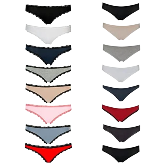 8-Pack: Emprella Women's Cotton Blend Bikini Underwear