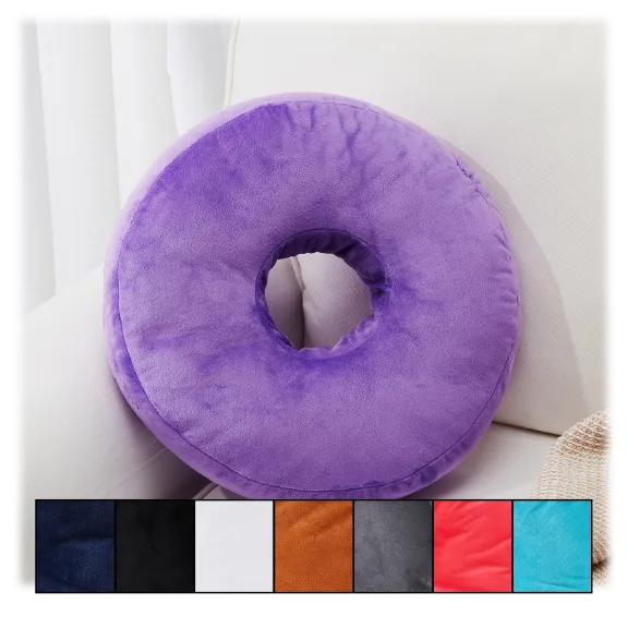 Cheer Collection 16" Super Soft Microplush Donut Throw Pillow
