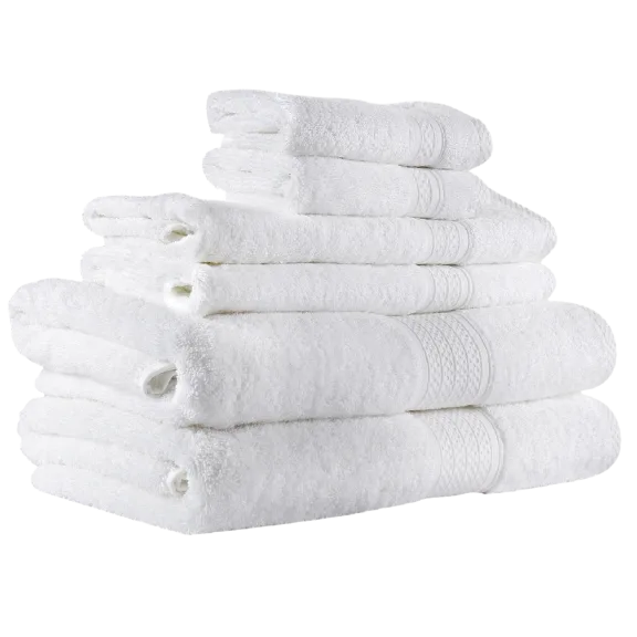 Avira Home 6-Piece Classic Zero Twist 100% Cotton Towel Set