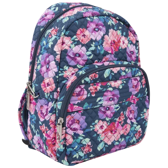 Travelon Anti-Theft Quilted Boho Backpack in Blossom Floral
