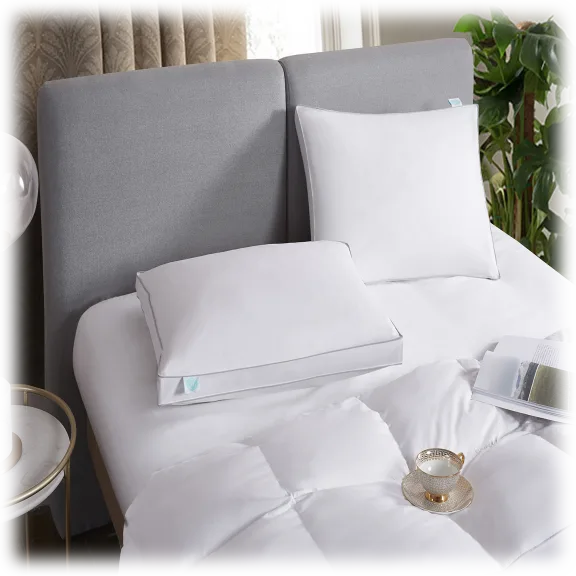 2-Pack: Martha Stewart 240 Thread Count White Feather & Down Pillows