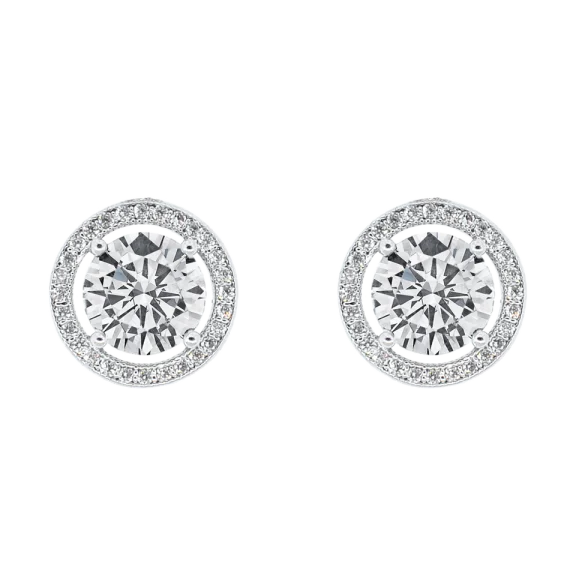 Cate & Chloe Ariel “Tempest” 18K Gold Plated Halo Earrings