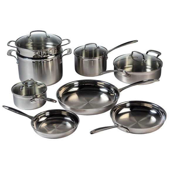 Cuisinart Professional 12-Piece Tri-Ply Stainless Steel Cookware Set