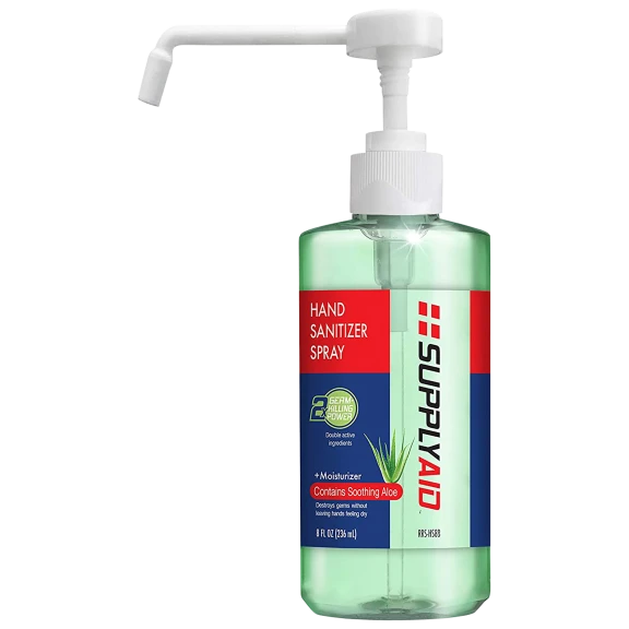 SupplyAID Dual Action Hand Sanitizer Spray with Soothing Aloe
