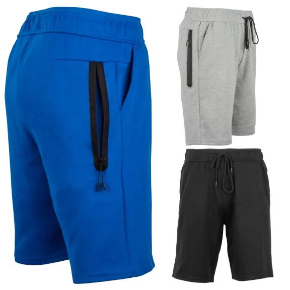 3-Pack: Performance Tech Fleece Shorts with Long Zippered Pocket
