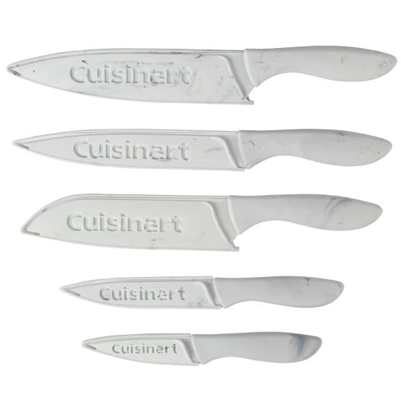 Cuisinart 5 Piece Ceramic Coated Faux Marble Knife Set