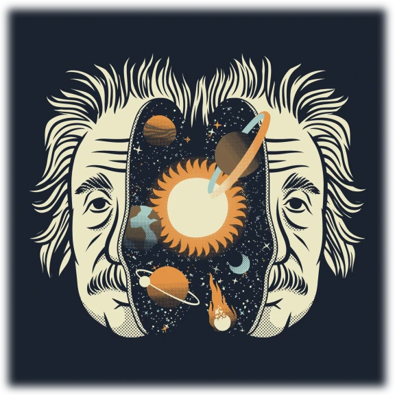 Albert Einstein - Screen-Printed Tee