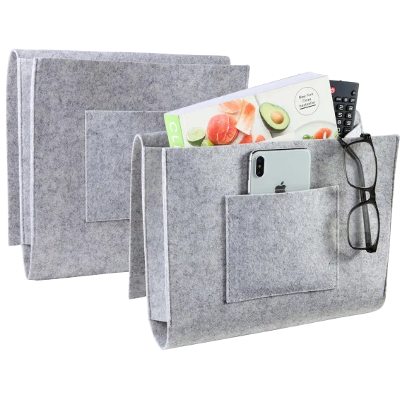 2-Pack: Color Life Felt Bedside Caddy