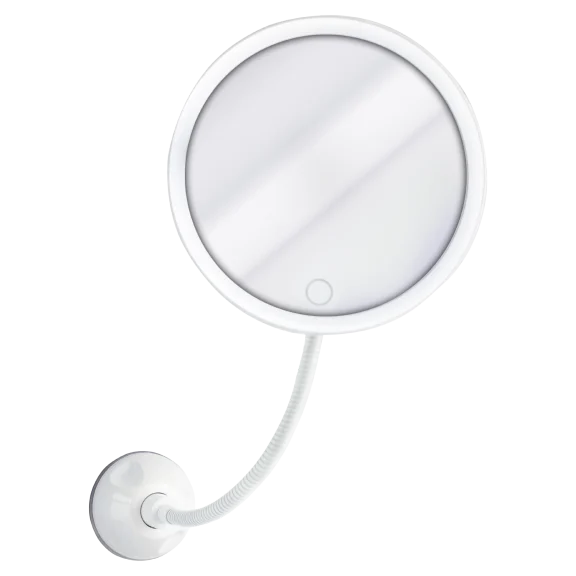 Pop Sonic LED 7x Adjustable Magnification White Vanity Mirror