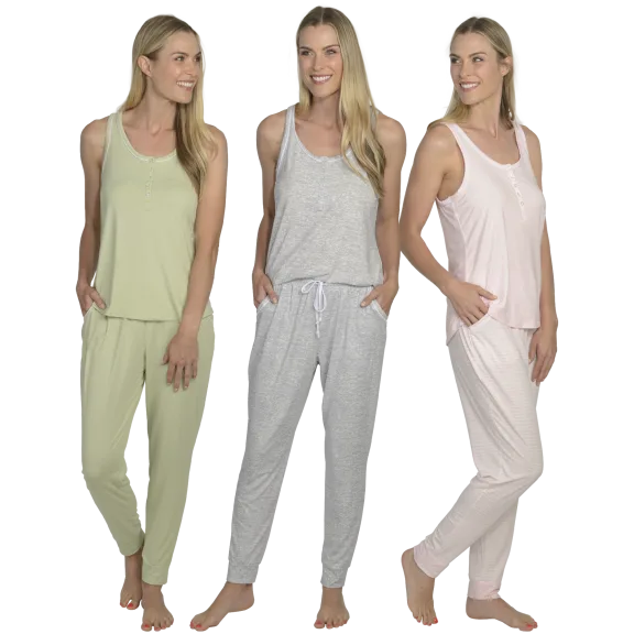 Born Yummy Pajama Set with Button Up Tank and Joggers