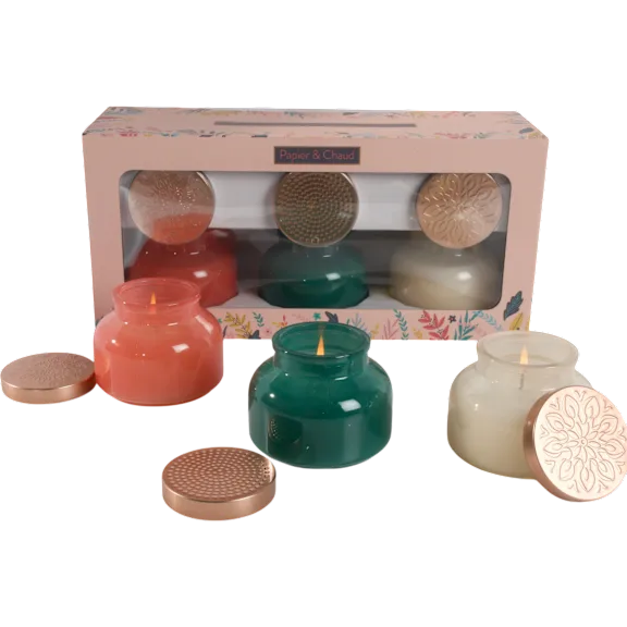 6-Pack: Papier & Chaud Scented Candle with Metal Lid