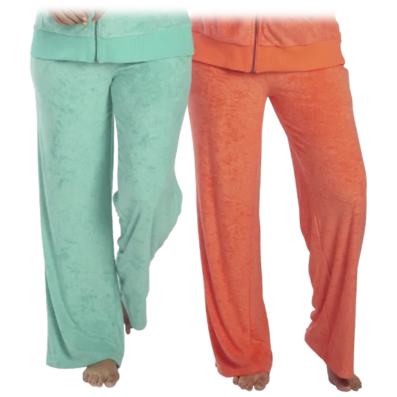 DG2 Terry Cloth "DG Downtime" Wide Leg Easy Pant