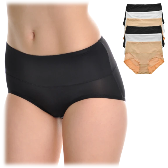 6-Pack: Angelina Microfiber Classic High Waist Briefs