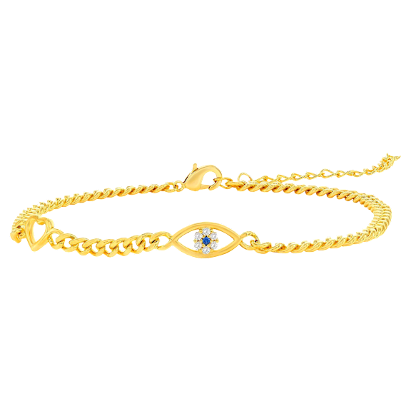 Donatello Gian Heart & Created Blue Sapphire Bracelet