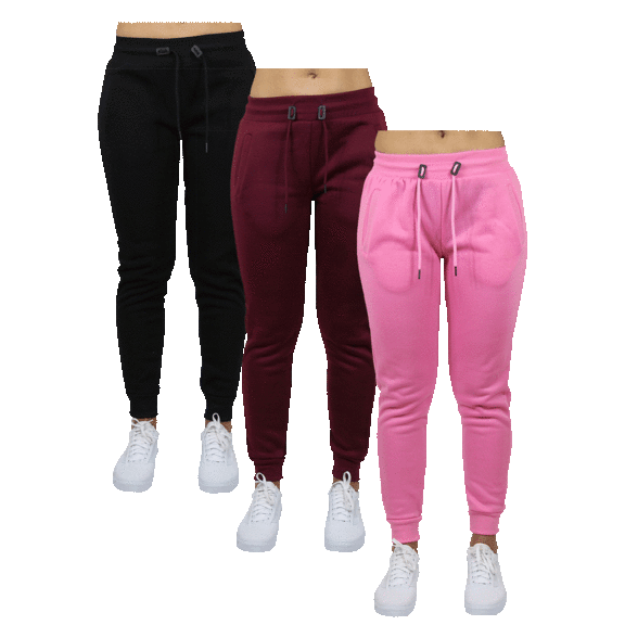 3-Pack: Women's Classic Fleece Jogger Sweatpants