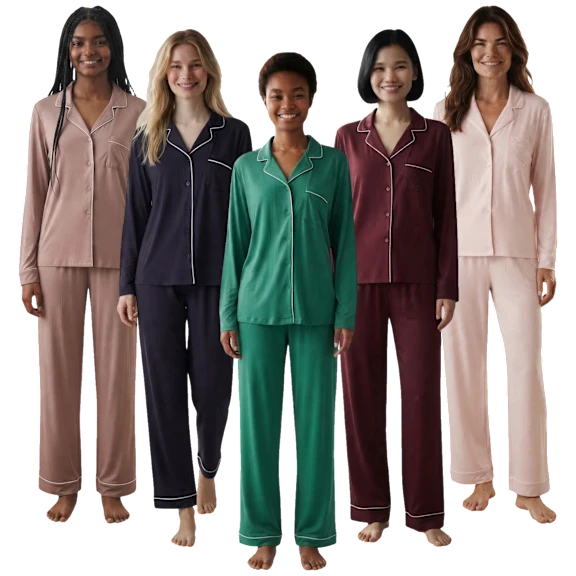Moonstruck Long Sleeve Notched Collar Pajama Set
