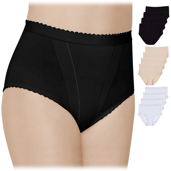 4-Pack: Form Flex Medium Control Cotton Shaping Panty