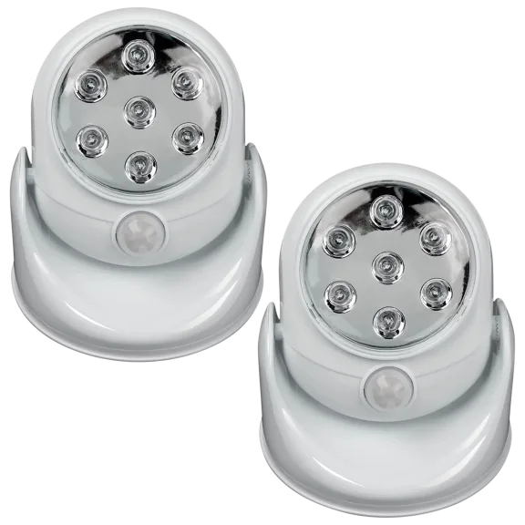 2-Pack: Titan Cordless Motion Sensor Swivel Lights