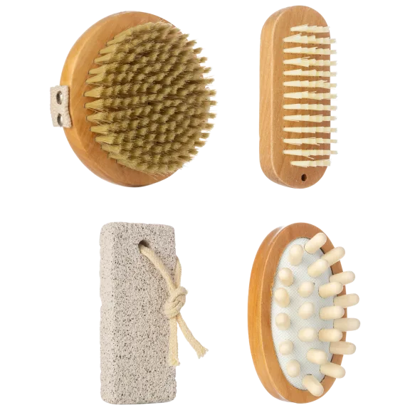 Bathtopia 4-Piece Exfoliation Set