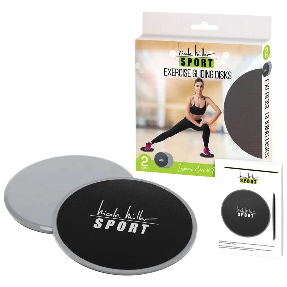 2-Pack: Nicole Miller Sport Exercise Gliding Discs