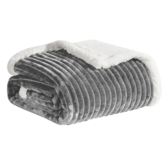 Luxury Home Corduroy Sherpa Reversible Blanket