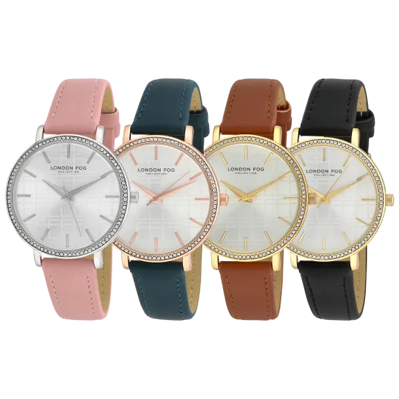London Fog Women's Round Face Piccadilly Strap Watch