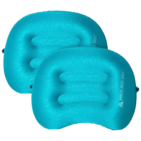 2-Pack: Pitch and Trek Inflatable Pillows for Camping & Travel
