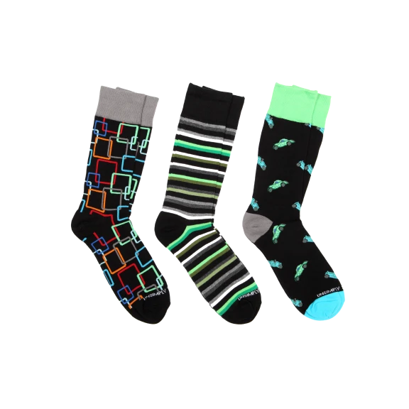 Unsimply Stitched 3-Pack Dress Socks "Cars"