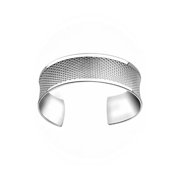 Hollywood Sensation Royal Chain Link Cuff .925 Sterling Silver Plated Bracelet