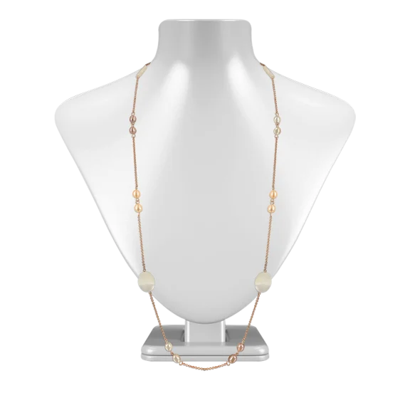 Pacific Pearls Kiribati 18K Gold Filled Pearl & Mother-of-Pearl Necklaces