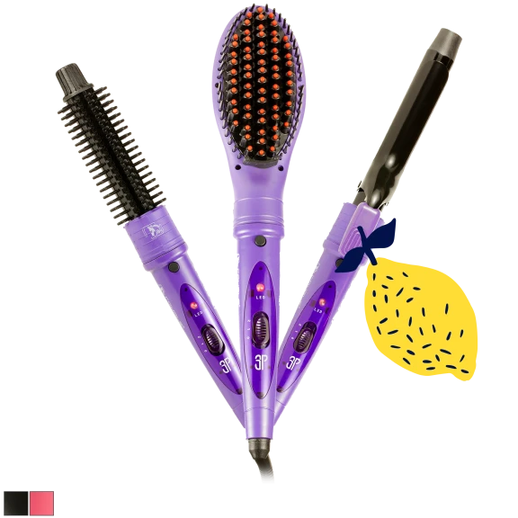 Royale USA Deluxe 3-in-1 Heated Styling Brush, Comb, & Curler