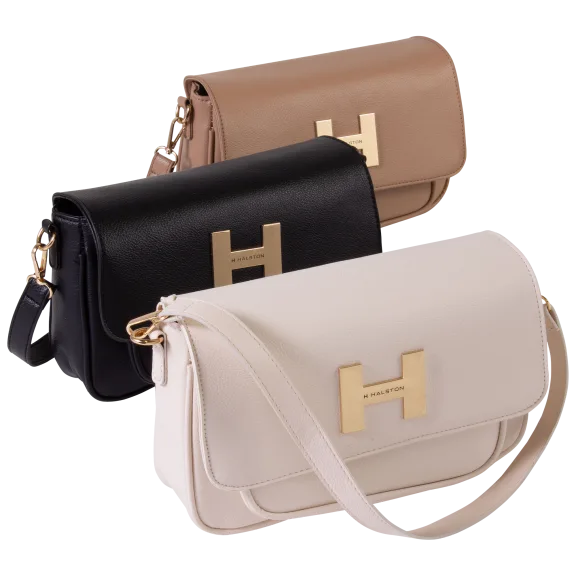 H Halston Crossbody Messenger Handbag