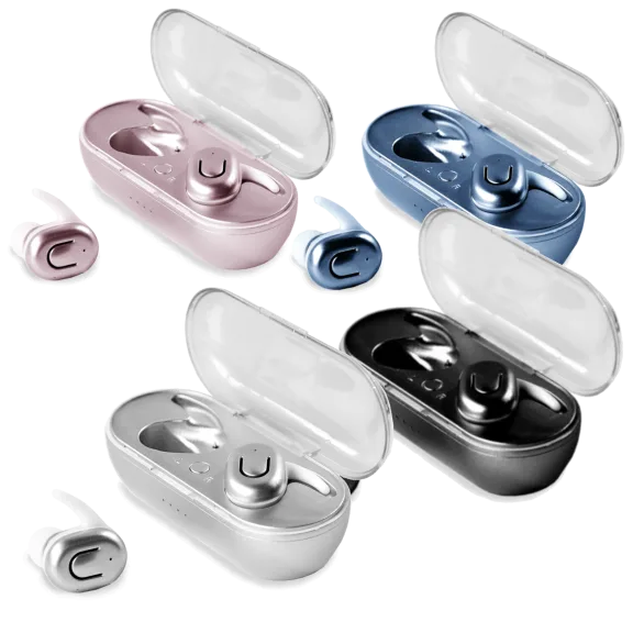 Gabba Goods Truebuds SPORT Mini Wireless Earbuds with Charging Pod