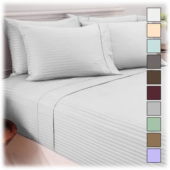 Hotel New York 6-Piece Dobby Stripe Sheet Set