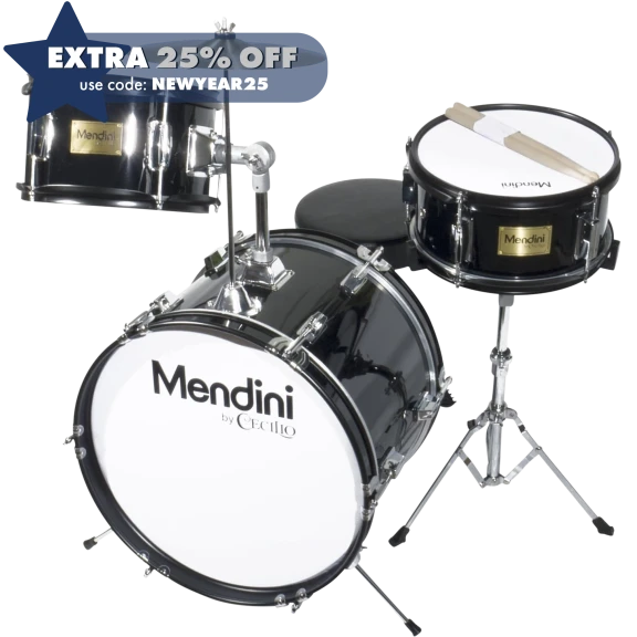 Mendini by Cecilio Kids 3-Piece Drum Set