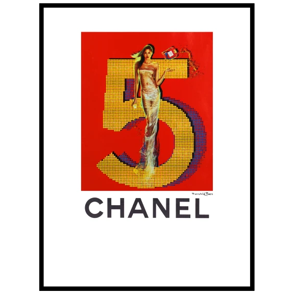 Fairchild Paris Chanel No5 Lady - 14" x 18" Framed Print