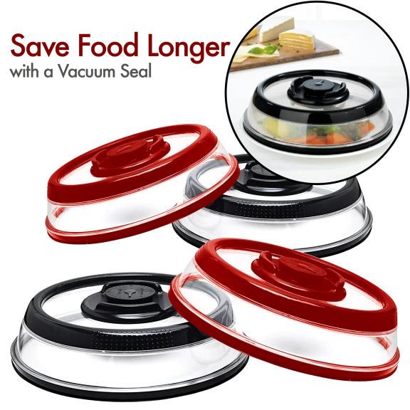 4-Pack: PressDome Vacuum Seal Plate Covers