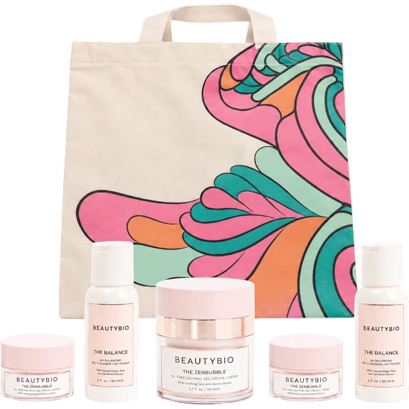 BeautyBio x G by Giuliana Tote and 5-Piece Skincare Mini Set