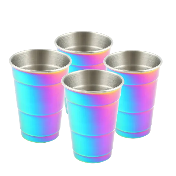 4-Pack: Cambridge Rainbow Party Cups
