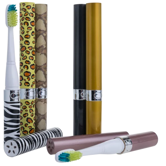 3-Pack: Voom Sonic Travel Toothbrushes