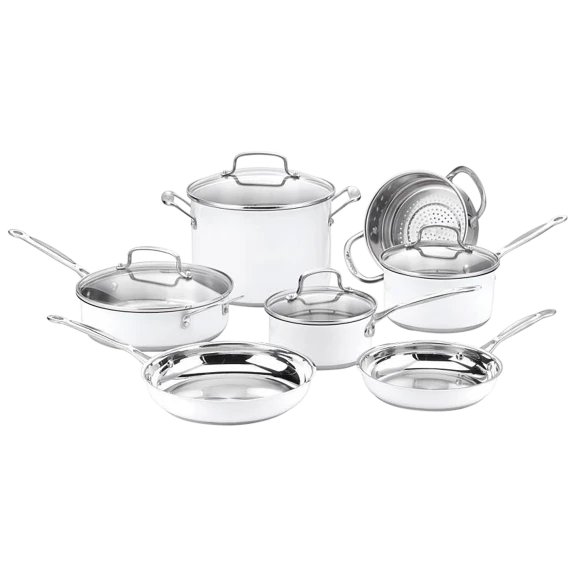 11-Piece: Cuisinart Chef's Classic Stainless Color Series Cookware Set