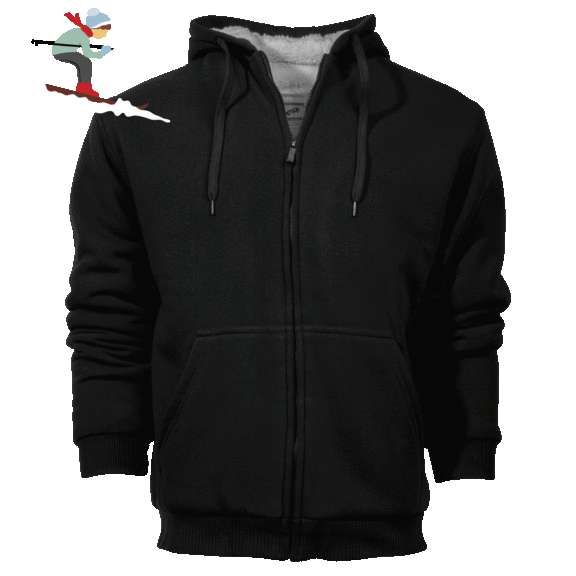 Victory Outfitters Zippered Fleece Hoodie with Sherpa Lining