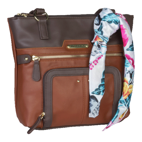 Stone Mountain Navi "Plugged In" Nappa Leather Tote with Organizer & Scarf