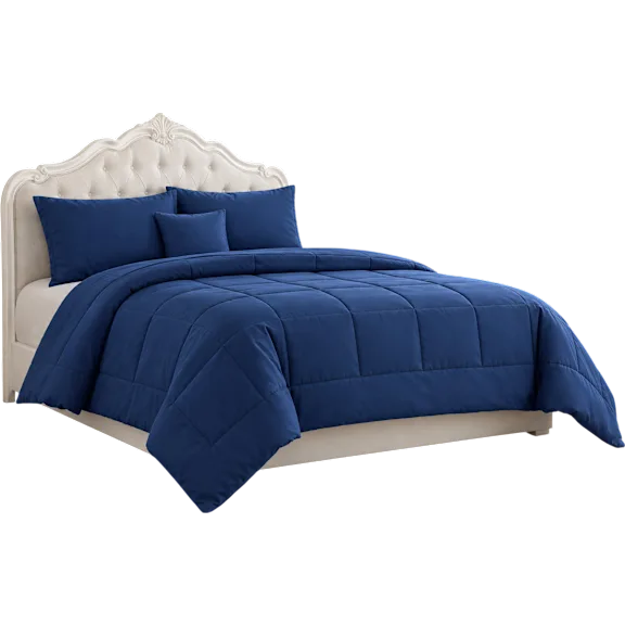 Hannah Linen 5-Piece Solid Reversible Comforter Set