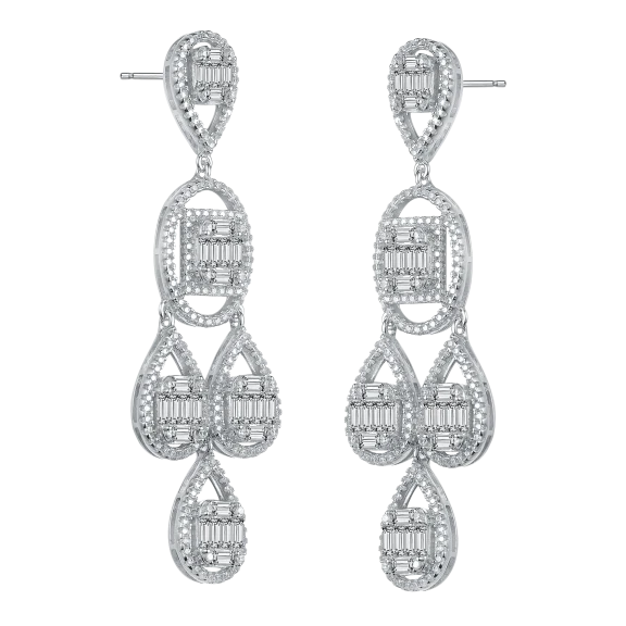 Genevive Chandelier 20 CTW Drop Earrings