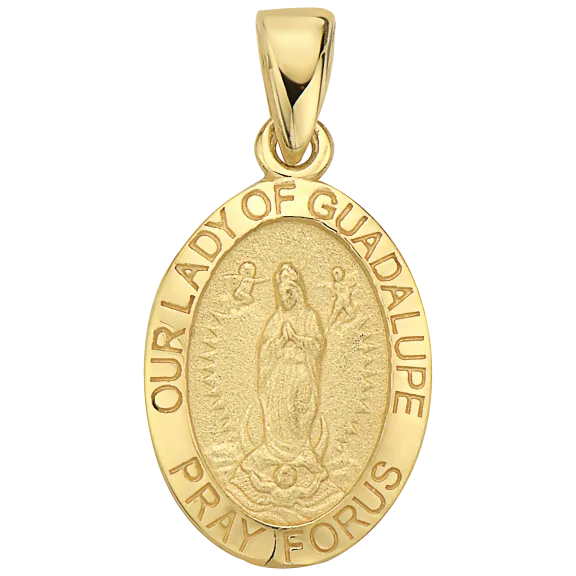 Pori Jewelers 14K Gold Our Lady of Guadalupe/Virgin Mary Pendant