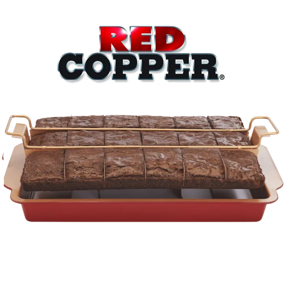 ASOTV Red Copper Brownie Bonanza Pan