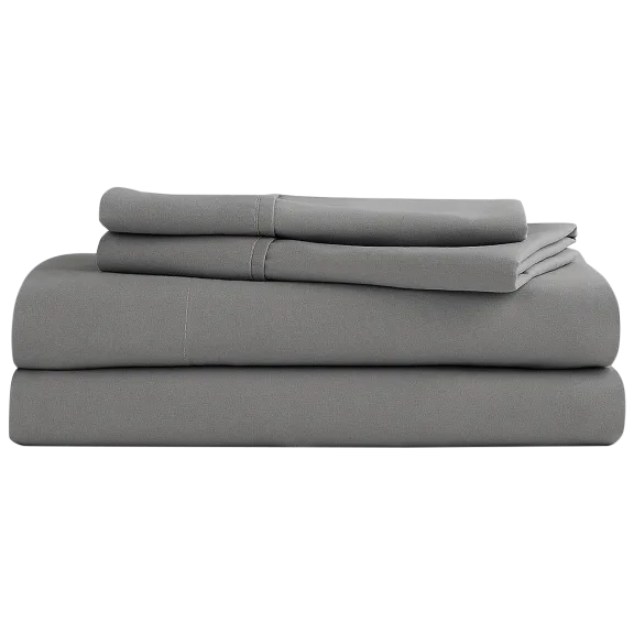 Becky Cameron 4-Piece Sleep Restoration Luxury Queen Sheet Set with Aloe (Gray)
