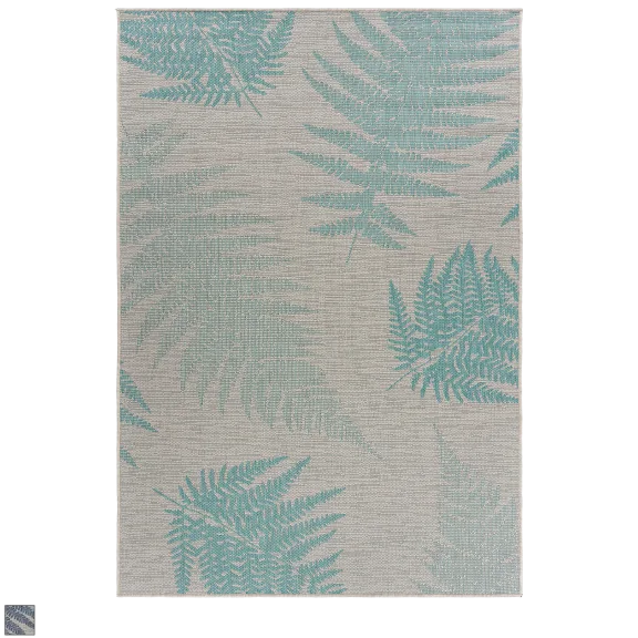 LR Resources 5'x7' Fern Indoor/Outdoor Rug